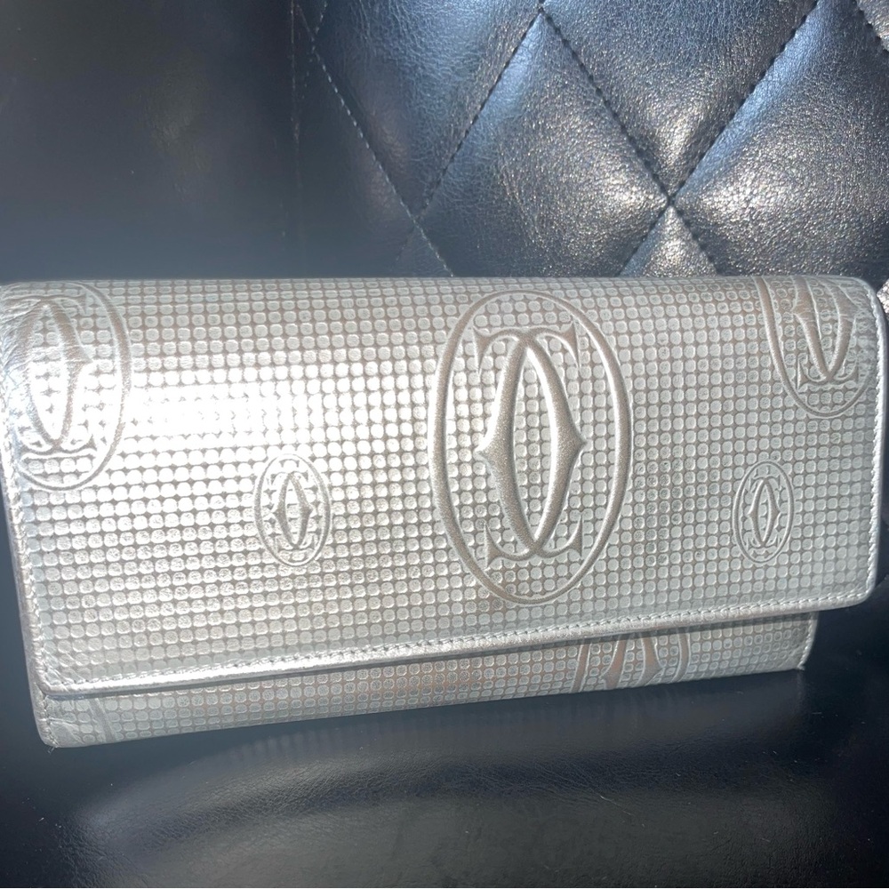 Cartier Silver Wallet. Rare. EUC